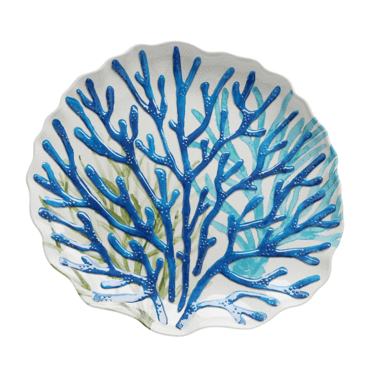 Travessa Melamina Coral Azul 42Cm - Entrecasa